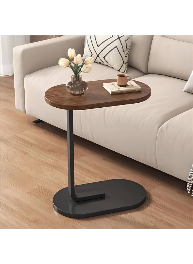 ناما ترابيزة جانبية مودرن بشكل حرف C سطح بيضاوي أنيق + رجل معدن قوية = شياكة - Image 2